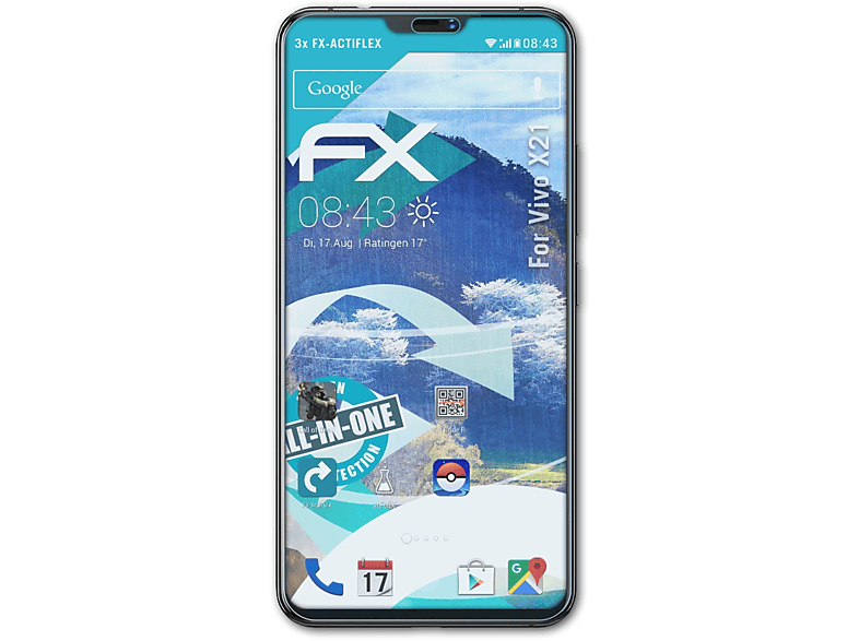 FX-ActiFleX X21) ATFOLIX 3x Vivo Displayschutz(für