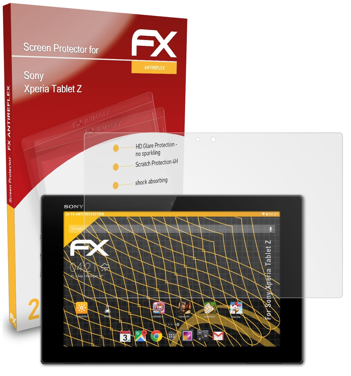 Z) FX-Antireflex Displayschutz(für ATFOLIX Xperia 2x Tablet Sony