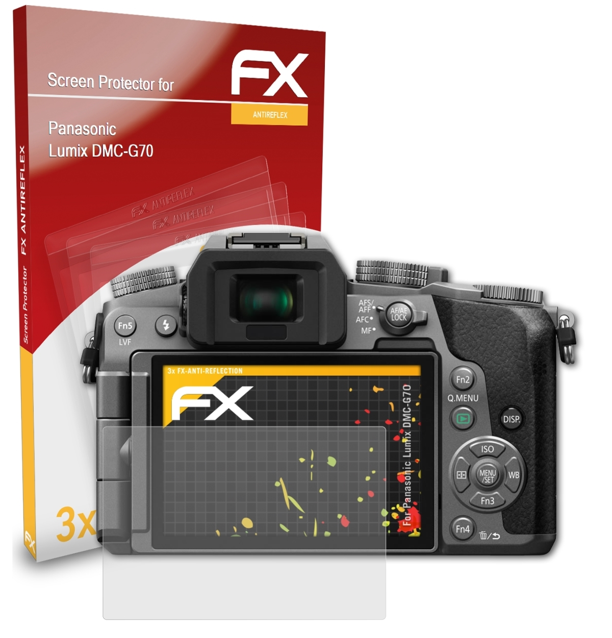 ATFOLIX Panasonic 3x DMC-G70) Displayschutz(für Lumix FX-Antireflex