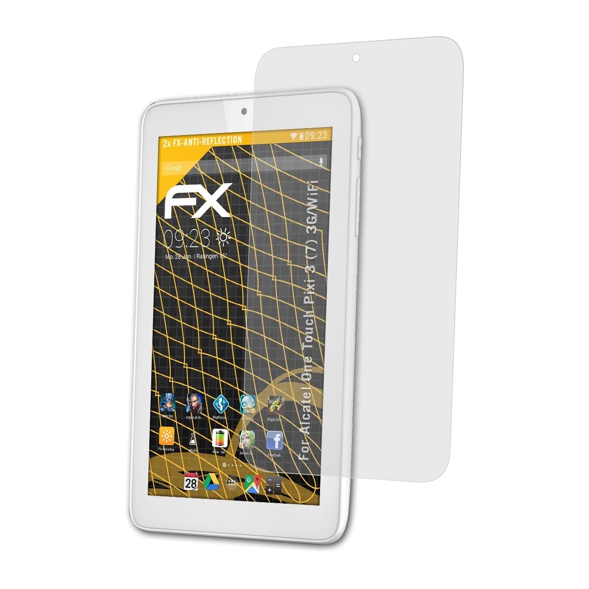 Displayschutz(für Touch FX-Antireflex ATFOLIX (7) One Pixi Alcatel 2x 3 (3G/WiFi))
