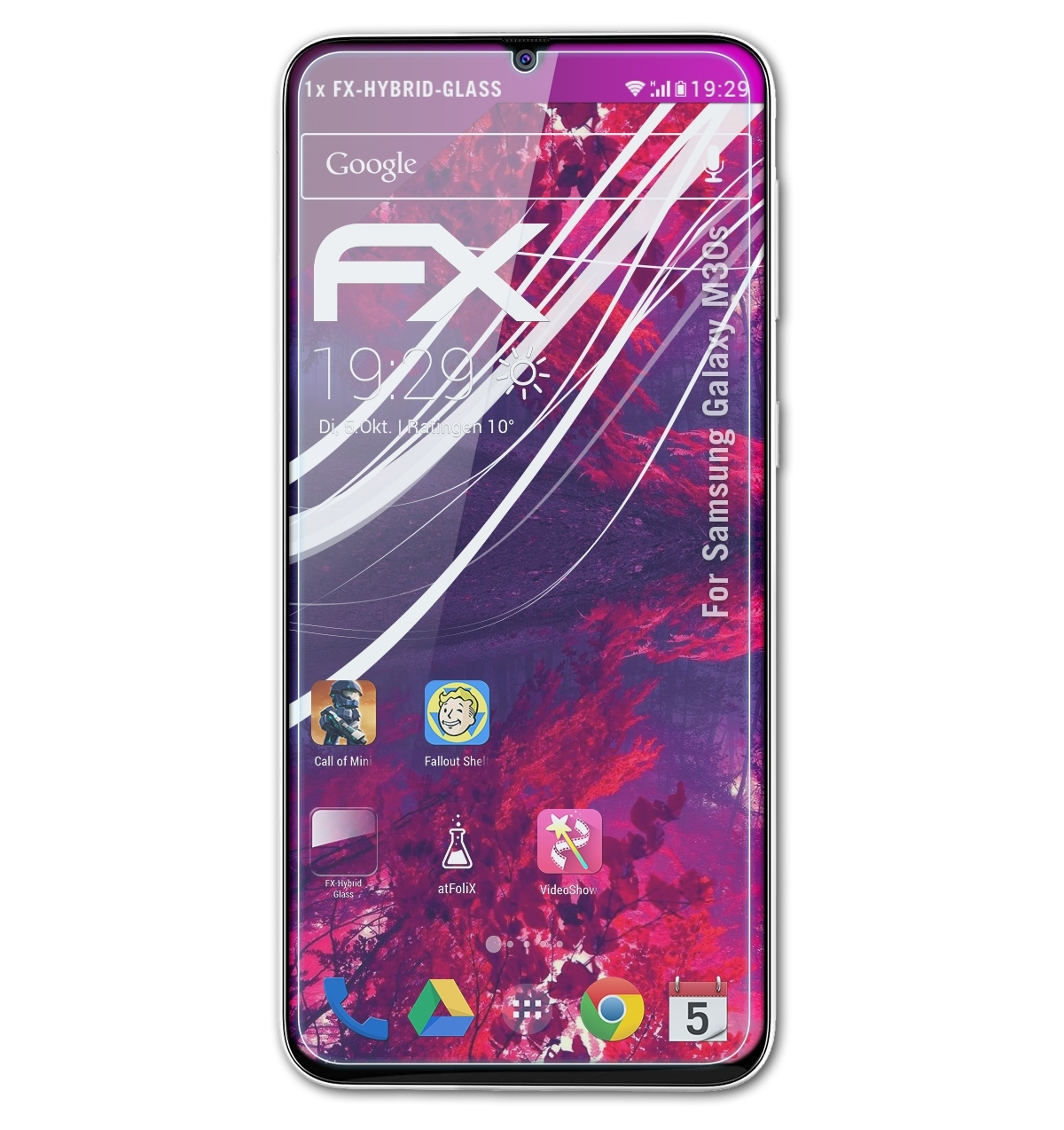 ATFOLIX FX-Hybrid-Glass Galaxy Samsung M30s) Schutzglas(für