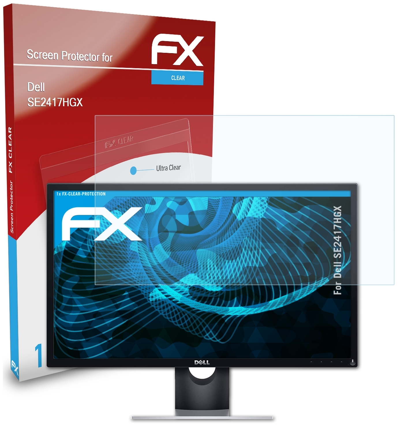 ATFOLIX FX-Clear Displayschutz(für SE2417HGX) Dell