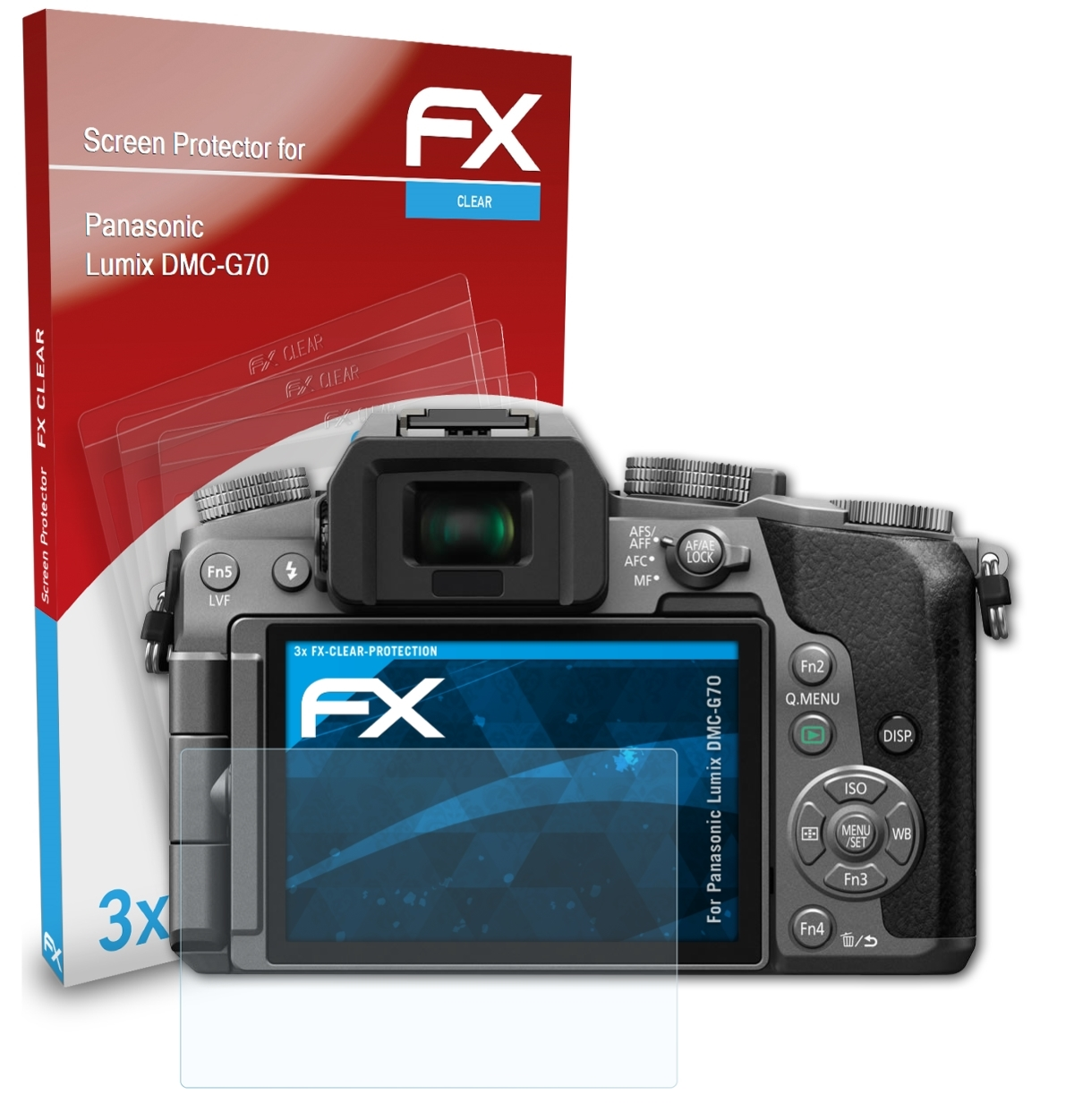 ATFOLIX 3x FX-Clear Displayschutz(für Panasonic Lumix DMC-G70)