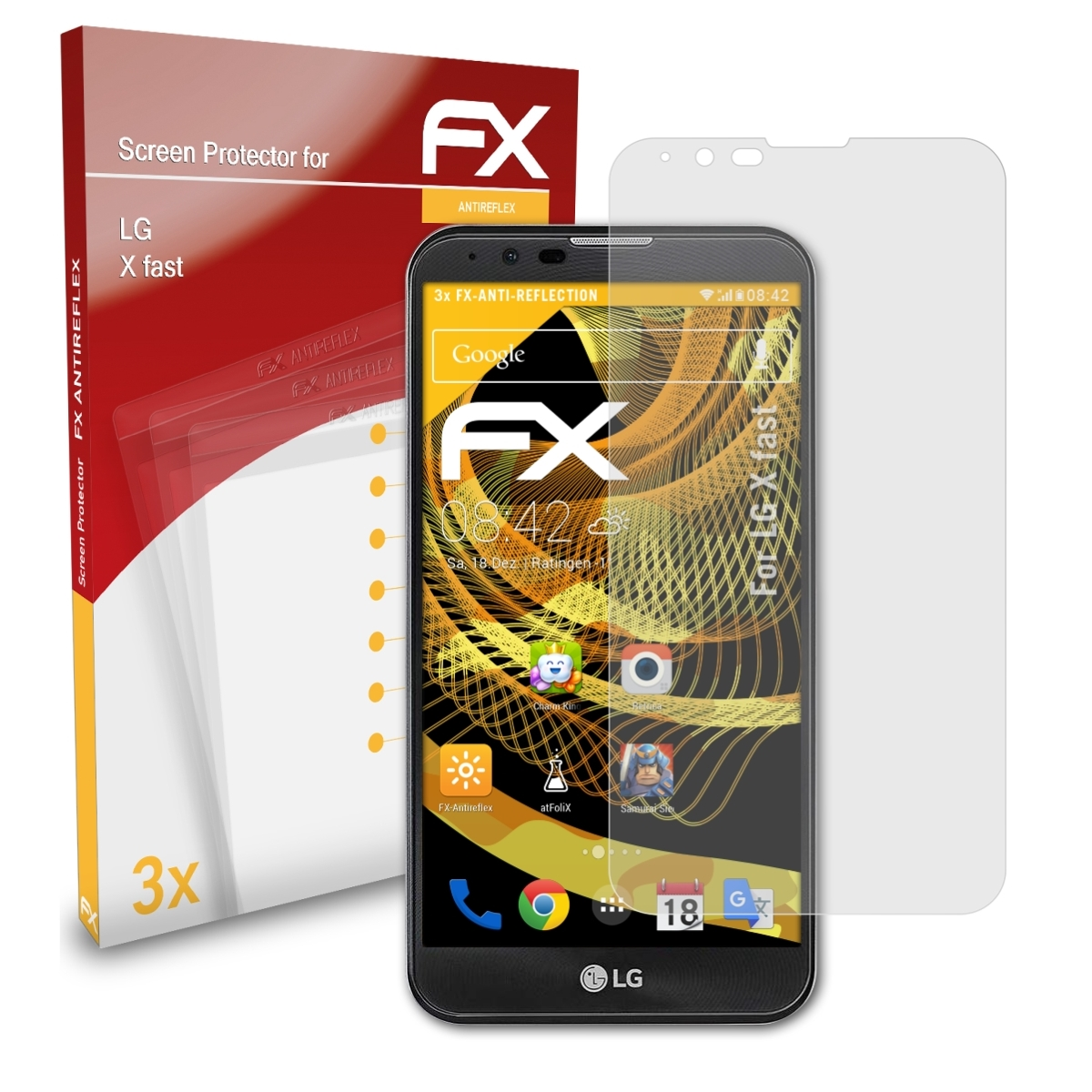 ATFOLIX 3x FX-Antireflex Displayschutz(für LG X fast)