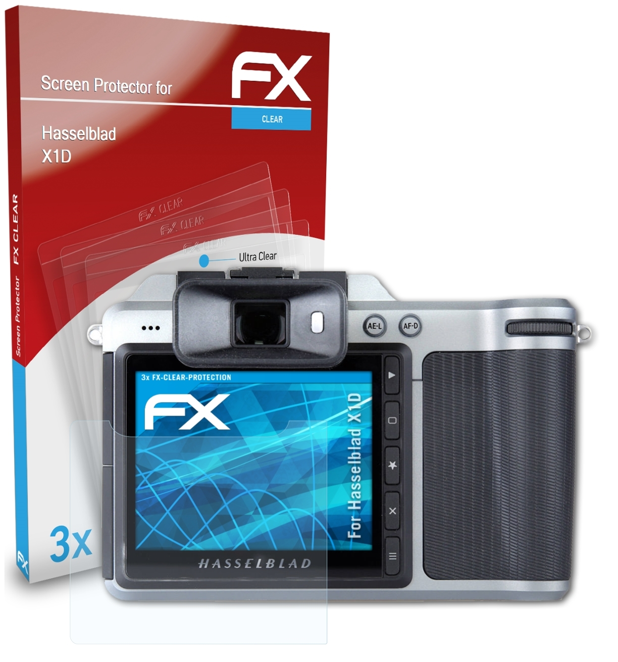3x Hasselblad Displayschutz(für ATFOLIX X1D) FX-Clear