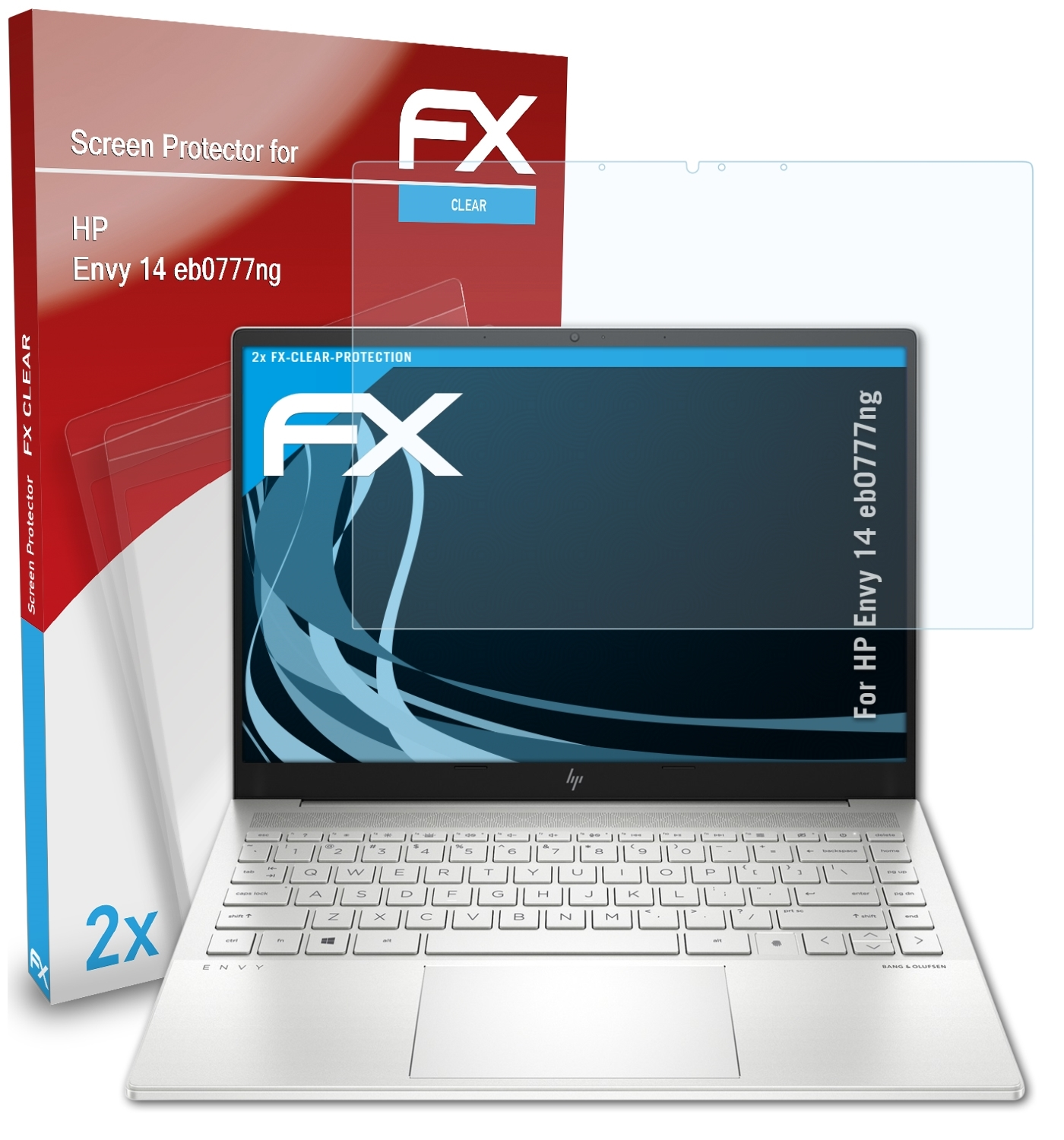 HP 2x Envy (eb0777ng)) 14 ATFOLIX Displayschutz(für FX-Clear