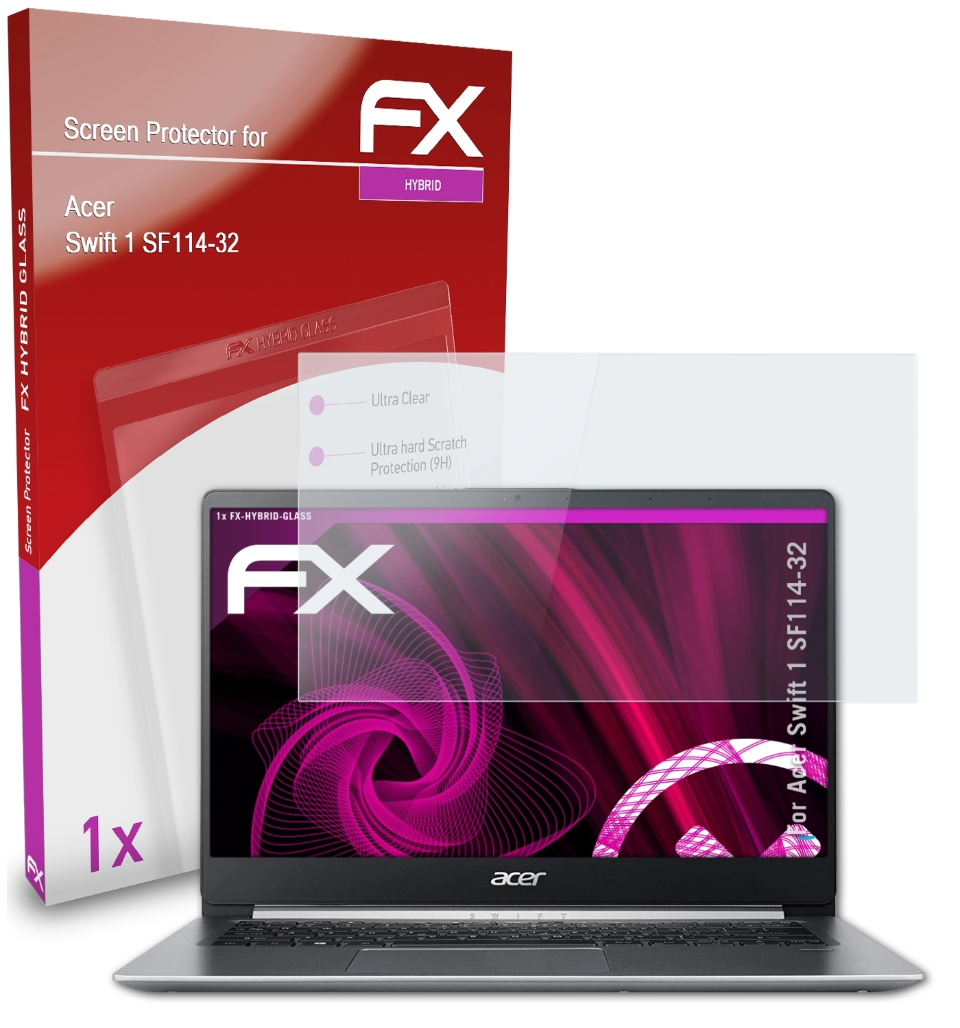 ATFOLIX FX-Hybrid-Glass Schutzglas(für (SF114-32)) Acer Swift 1