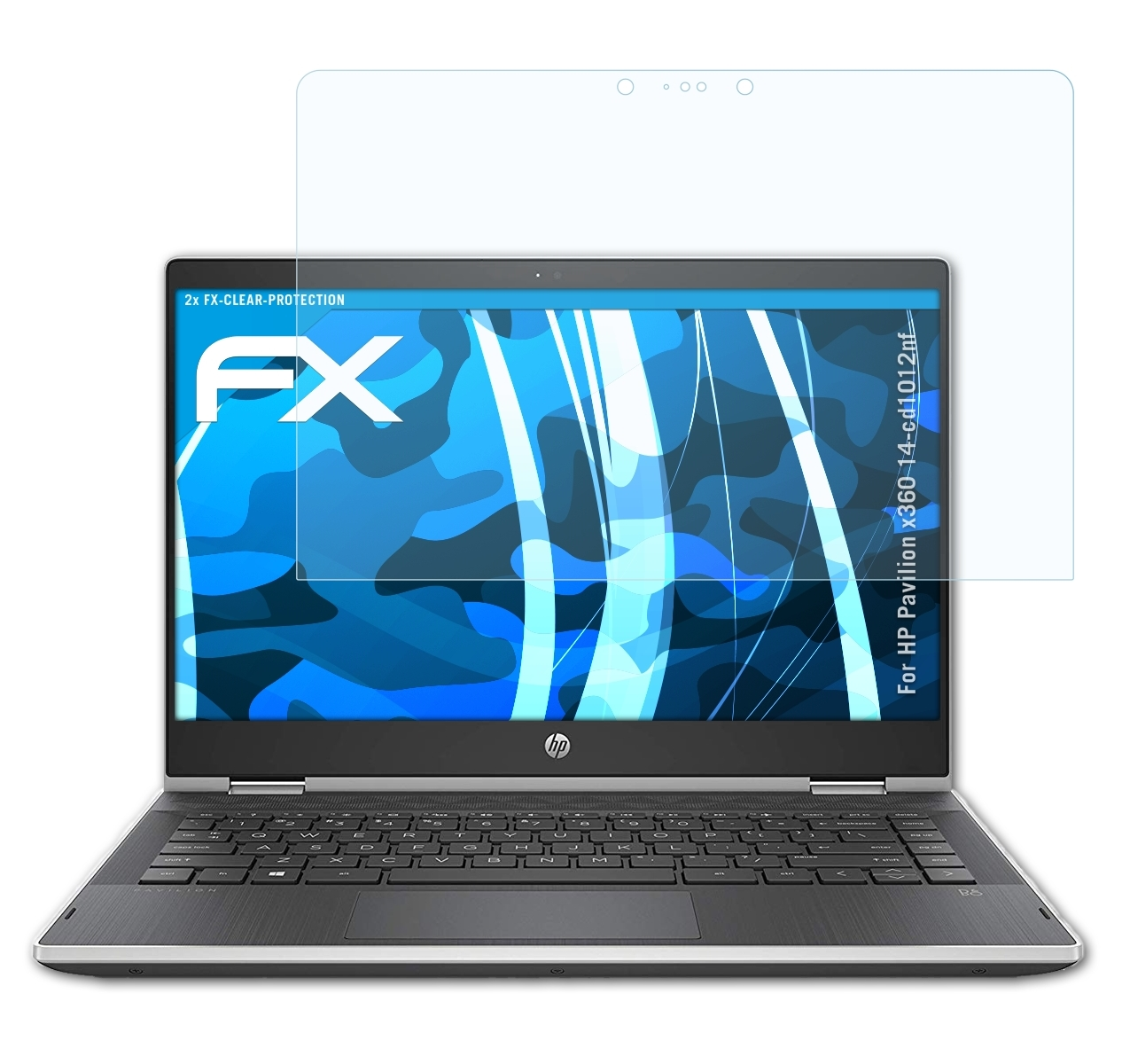 ATFOLIX 2x FX-Clear Displayschutz(für 14-cd1012nf) x360 Pavilion HP