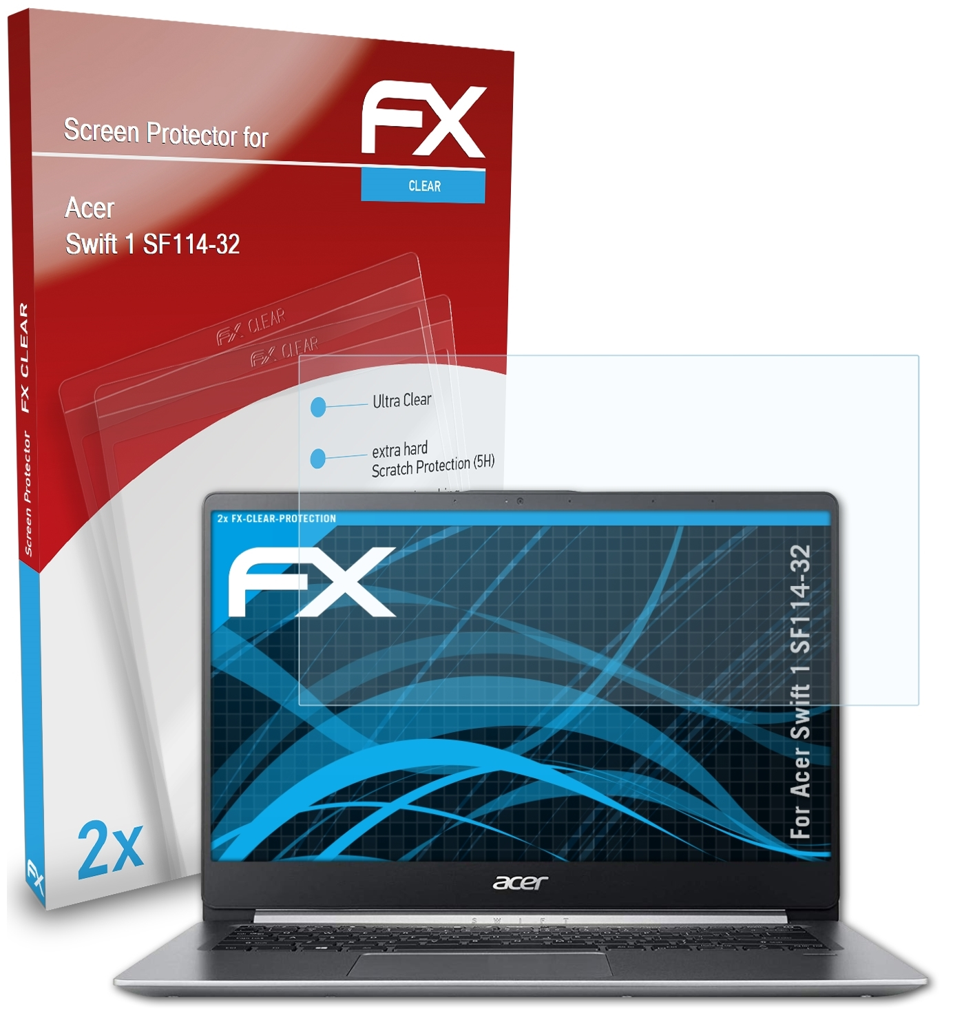 FX-Clear ATFOLIX Acer Displayschutz(für 1 (SF114-32)) Swift 2x