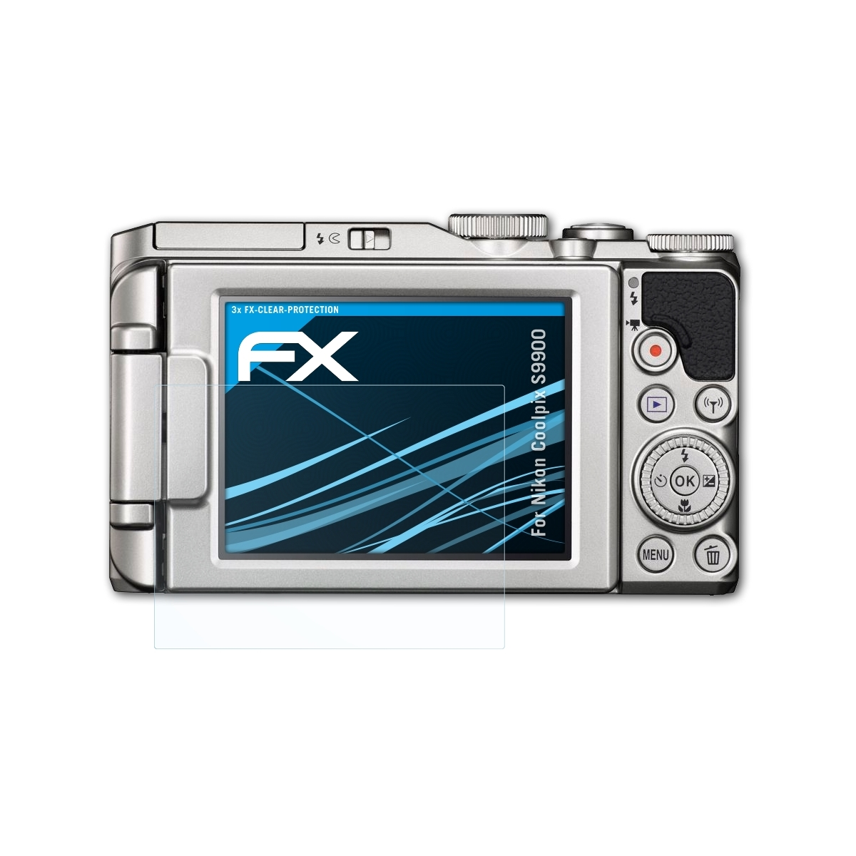 ATFOLIX Displayschutz(für FX-Clear S9900) Coolpix Nikon 3x