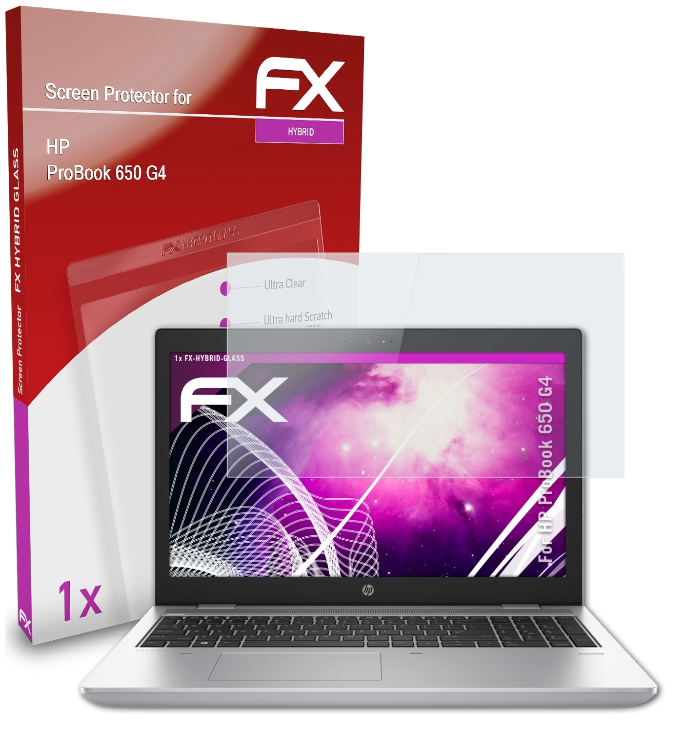 ATFOLIX FX-Hybrid-Glass Schutzglas(für HP G4) 650 ProBook