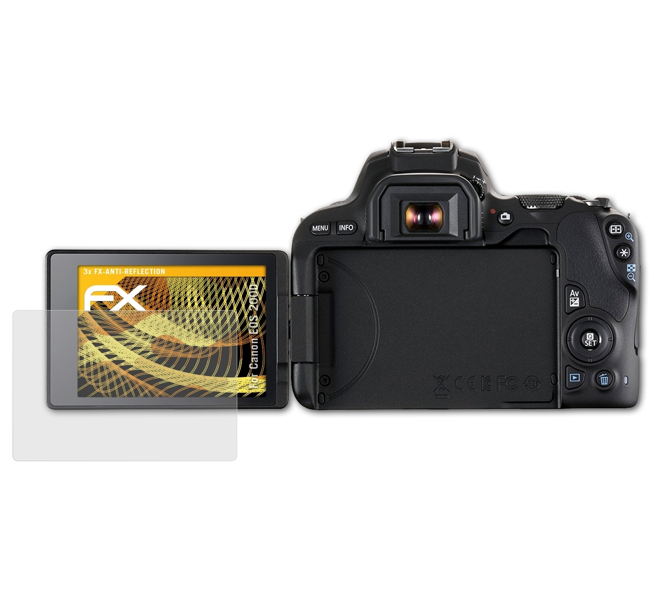 ATFOLIX 3x FX-Antireflex Displayschutz(für Canon 200D) EOS