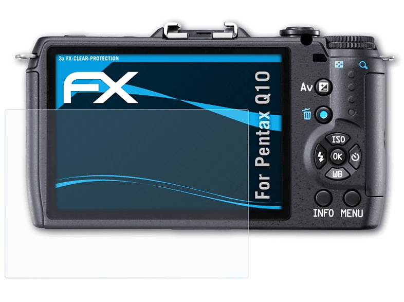 Pentax 3x Displayschutz(für ATFOLIX Q10) FX-Clear