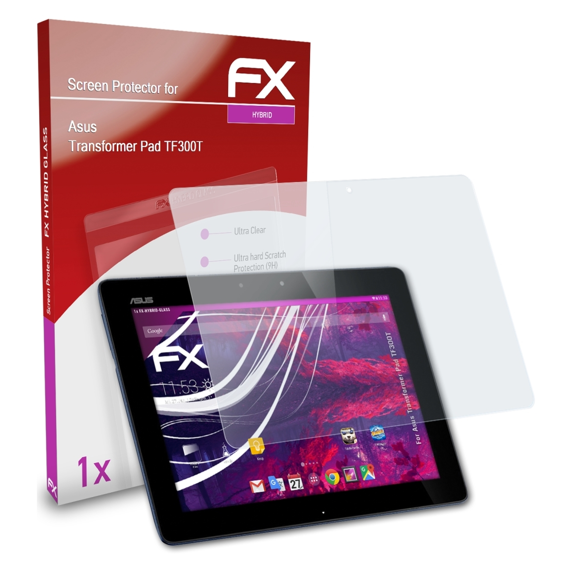 Transformer ATFOLIX Schutzglas(für Pad Asus FX-Hybrid-Glass (TF300T))