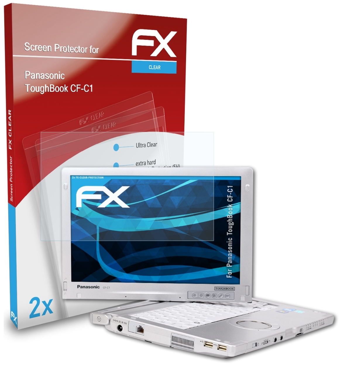 ATFOLIX 2x FX-Clear Displayschutz(für CF-C1) ToughBook Panasonic