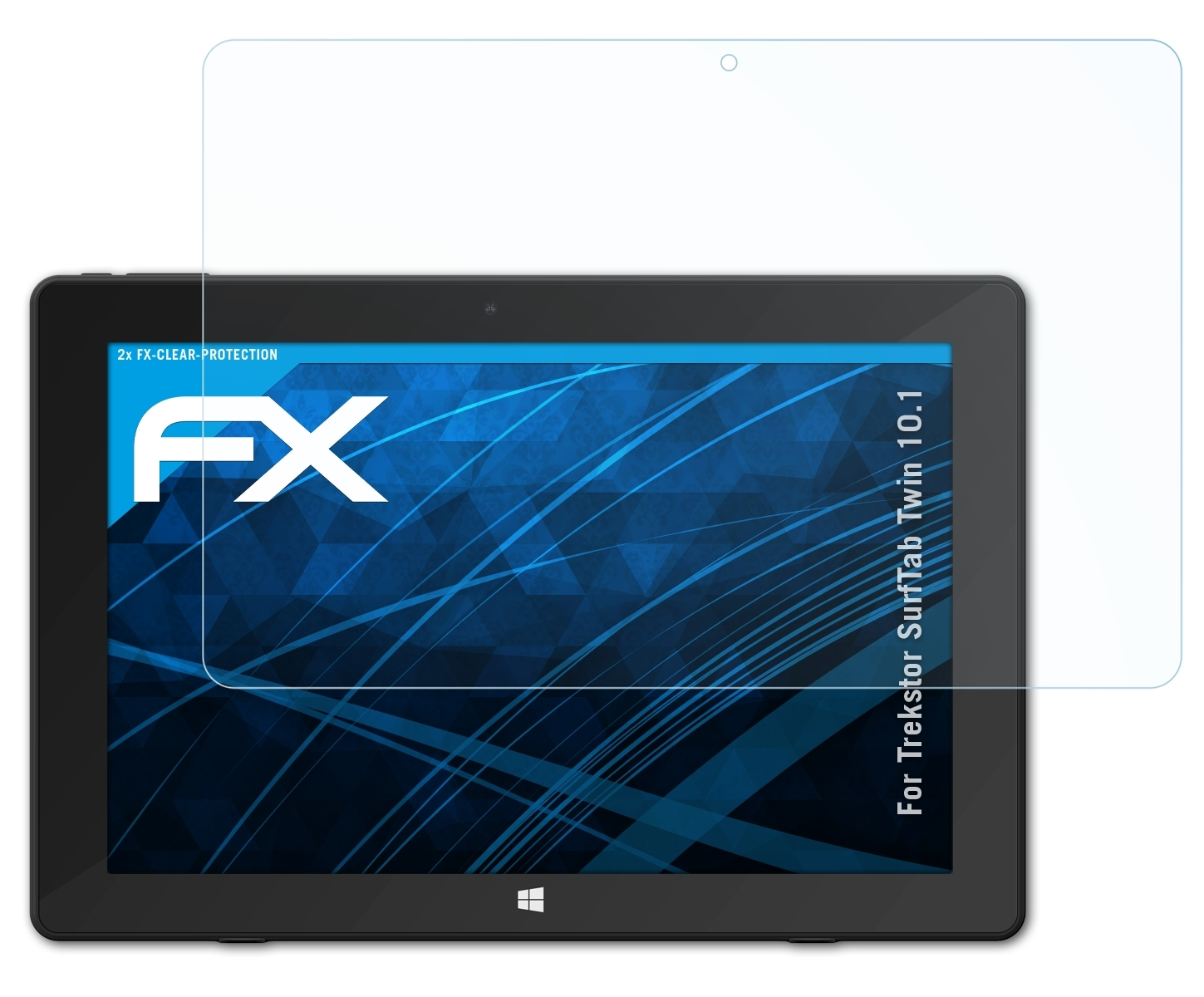 ATFOLIX 2x FX-Clear 10.1) Displayschutz(für Trekstor SurfTab Twin
