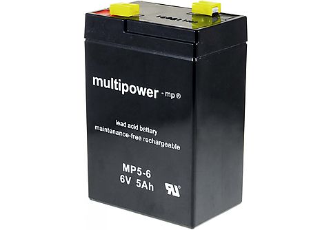 Baterías de Plomo - POWERY Powery Batería de Reemplazo para APC RBC 1 6V 5Ah (Reemplaza también 4,5Ah 4Ah)