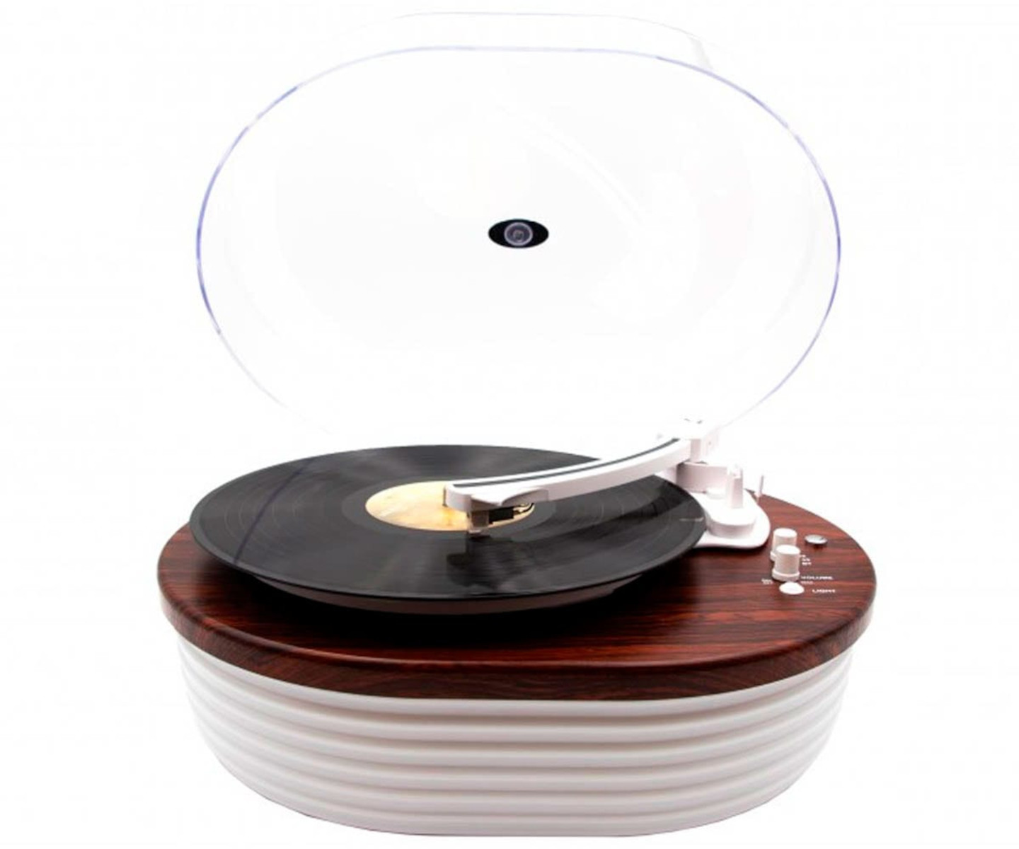 Tt238lsn Tocadiscos Moderno con bluetooth y luces led incorporadas reproductor discos de vinilos altavoz incorporado aguja magnetica 2 velocidades accionado correa kingdom tt238 multicolores lauson madera 7 12