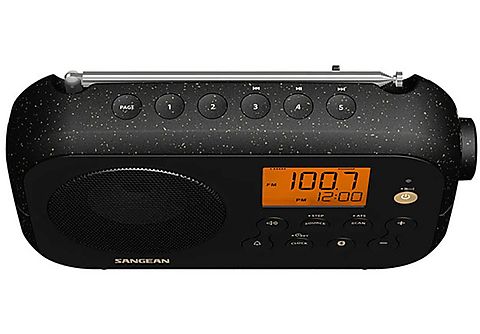 RADIO  - Sangean Pr-d12bt Negro Radio Sobremesa Fm Am Bluetooth Pilas Recargables SANGEAN, Negro