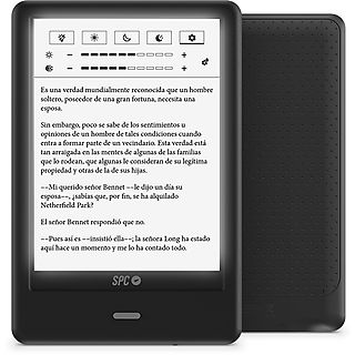 eBook - SPC SPC Dickens Light Pro Libro Electrónico Con Pantalla Táctil 6" Retroiluminada Y Funda Incluida, 6 ", 8 GB, 1024x758 píxeles, LED, Negro