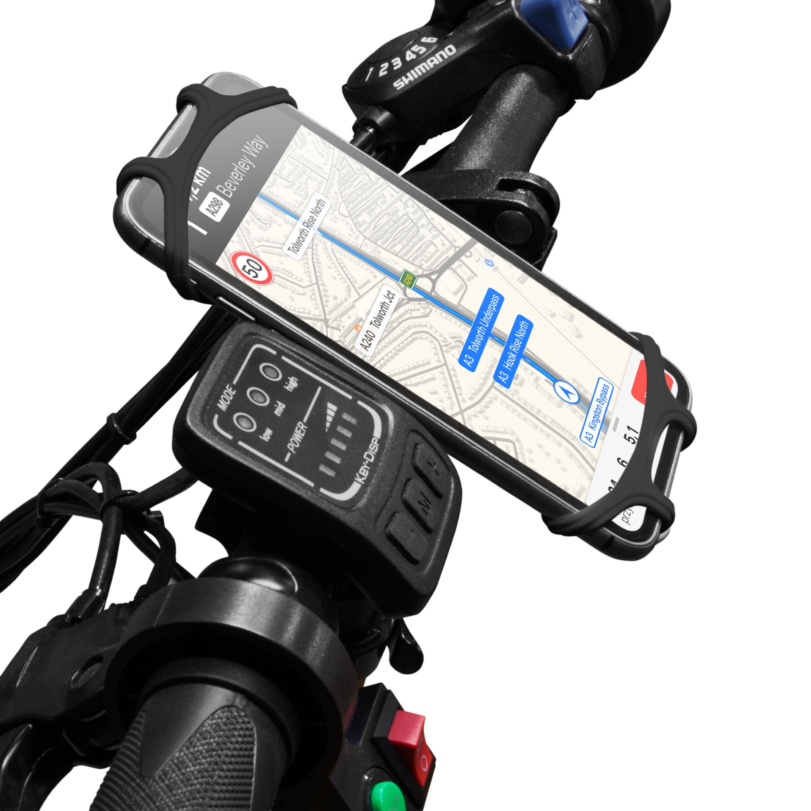 Soporte De Smartphone universal para bicicleta bicicletaunotec negro