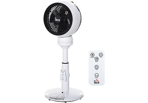 Ventilador de pie - HOMCOM Ventilador de Pie, 3 velocidades, control  remoto, altura ajustable, 45 W, 3 velocidades, Multicolor