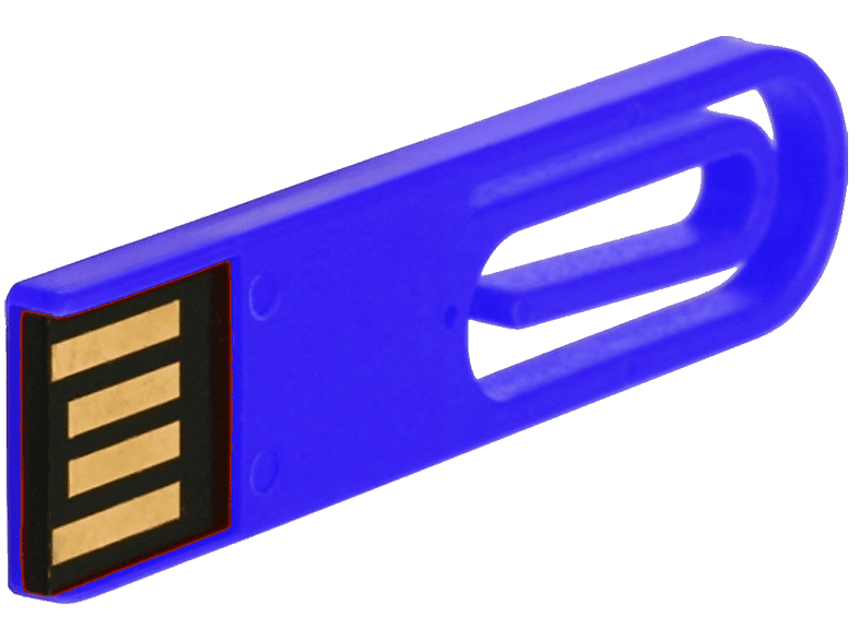 USB GERMANY ® eCLIP USB-Stick (Blau, 4 GB)