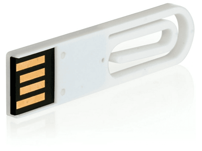 USB GERMANY ® eCLIP USB-Stick (Weiß, 8 GB)