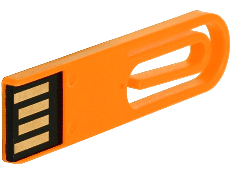 USB GERMANY ® eCLIP USB-Stick (Orange, 8 GB) | USB-Sticks