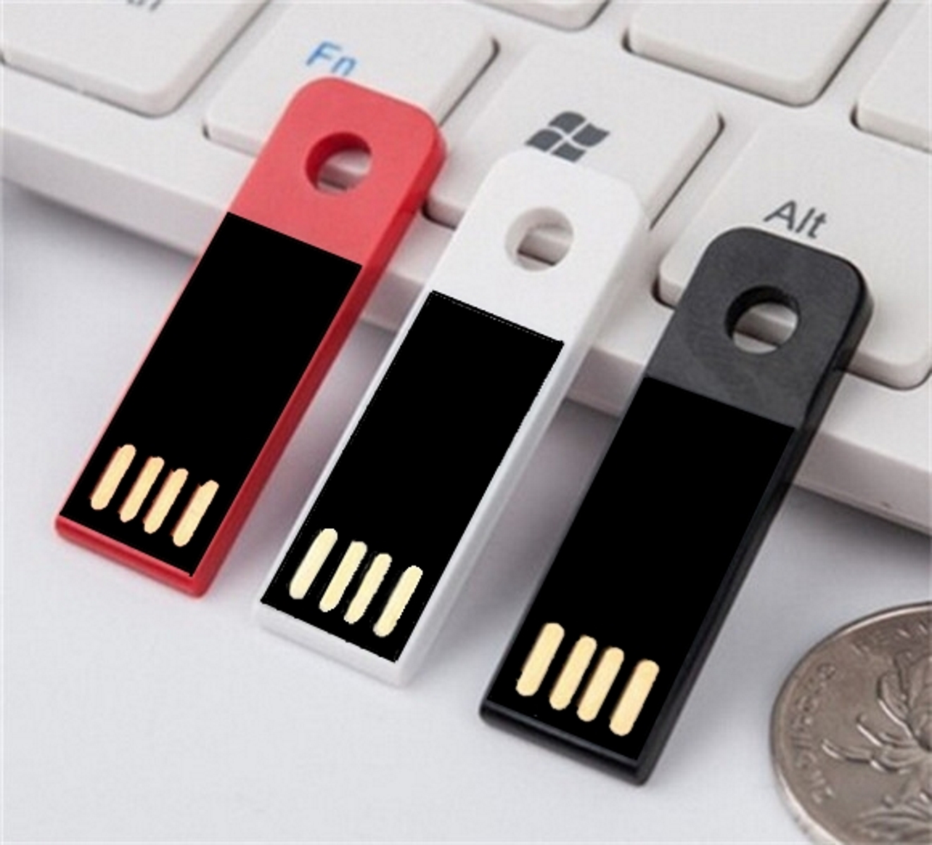 USB GERMANY ® Mini Slim 2 GB) (Rot, USB-Stick