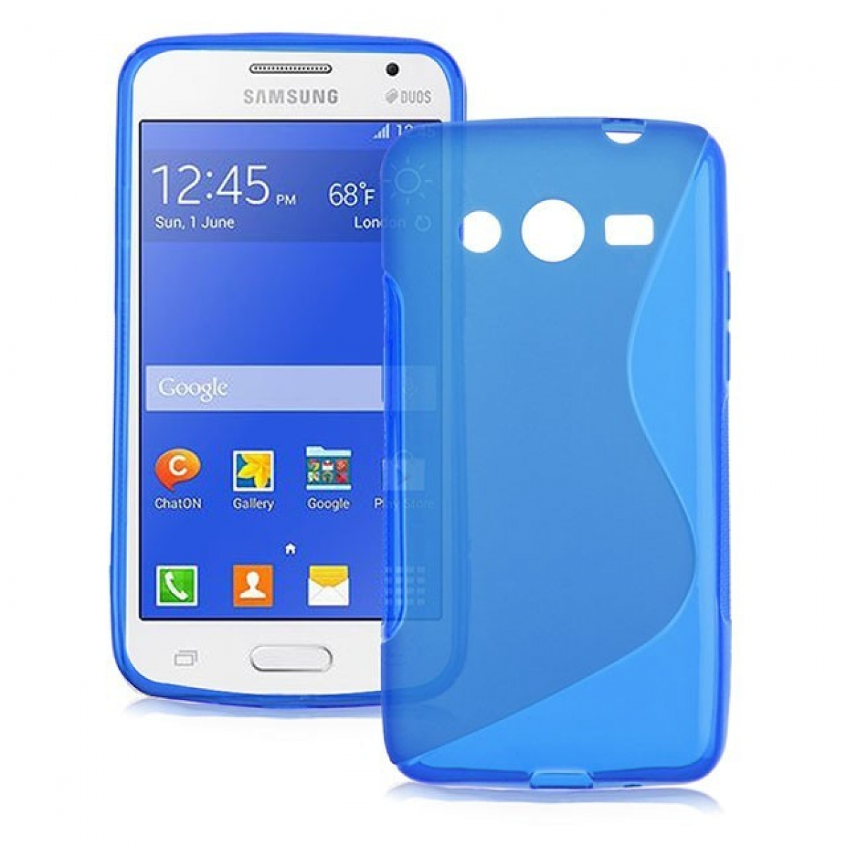 Core - Galaxy 2, Blau, CASEONLINE Backcover, Multicolor S-Line Samsung,