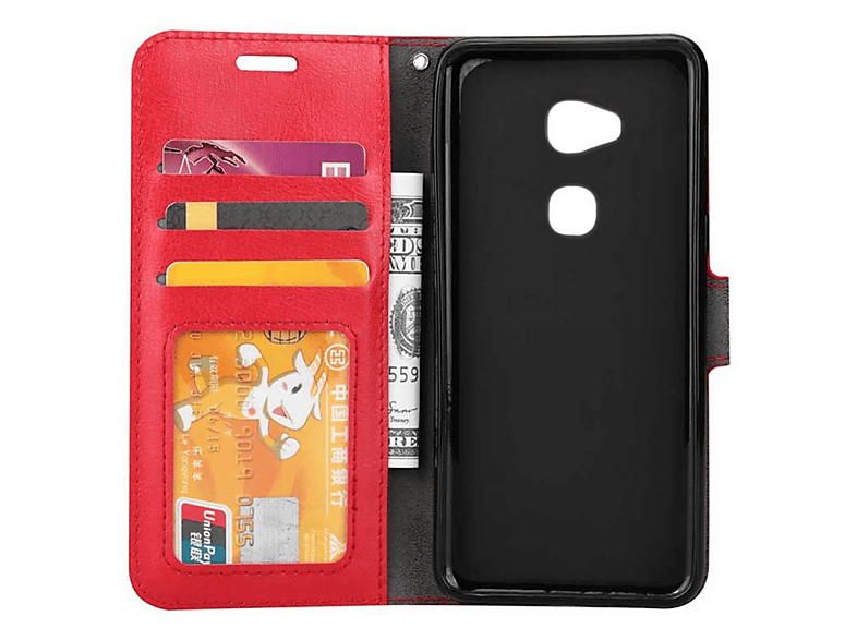 CASEONLINE Klappbare - Rot, Bookcover, Sony, Xperia L2, Rot | Bookcover