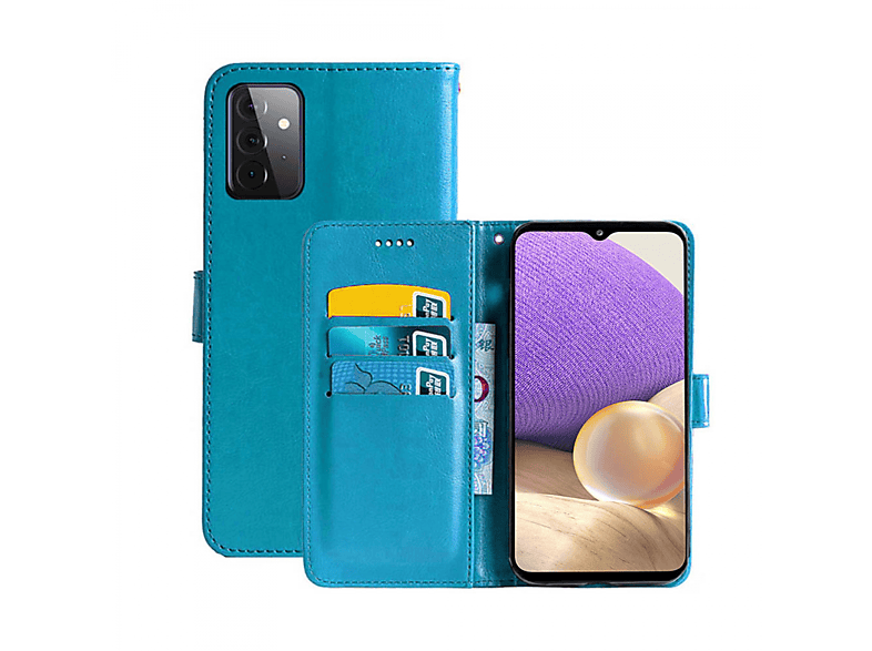 CASEONLINE Klappbare Multicolor 5G, A32 Samsung, Bookcover, Galaxy Hellblau, 