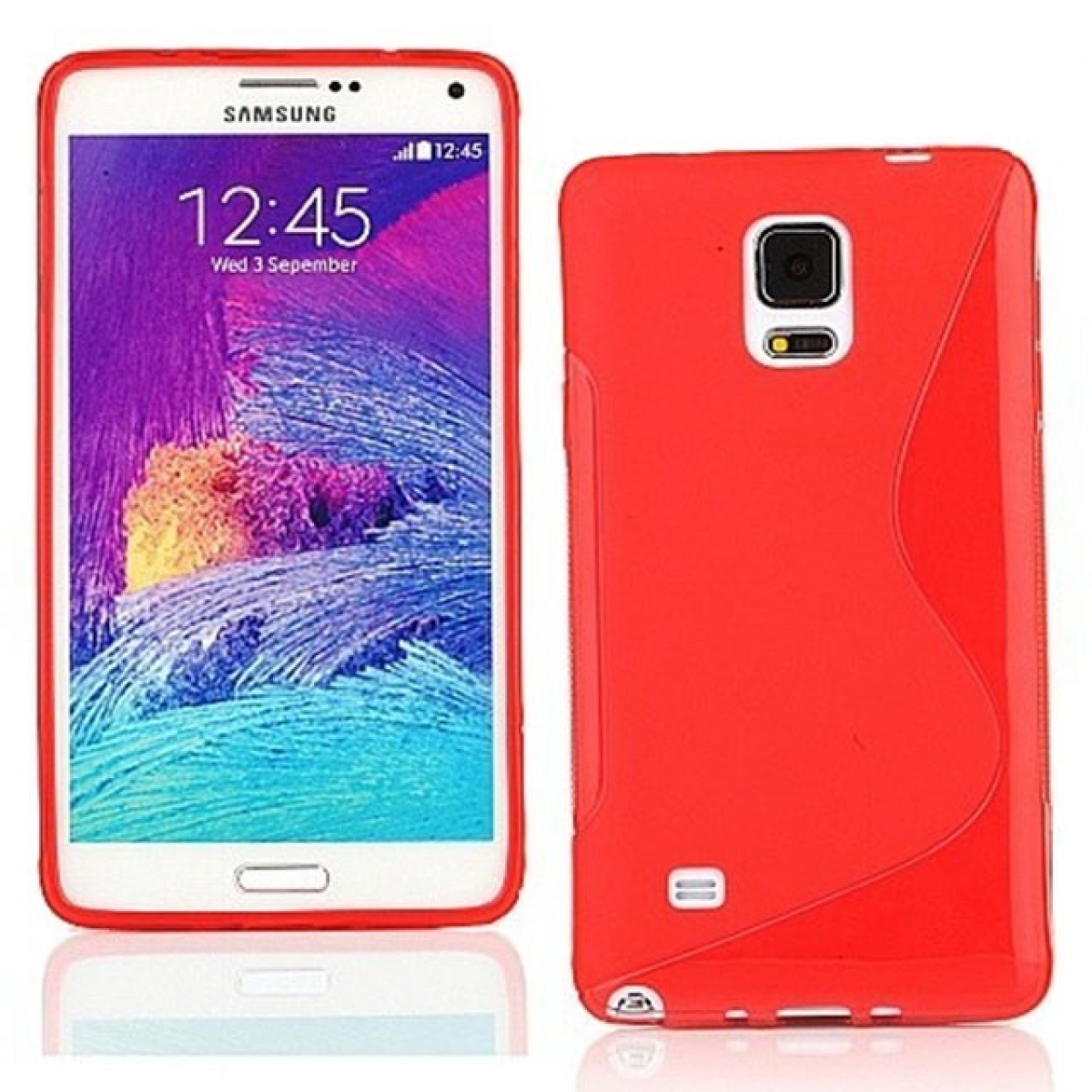 CASEONLINE S-Line Samsung, Multicolor Rot, Galaxy Backcover, Note - 4