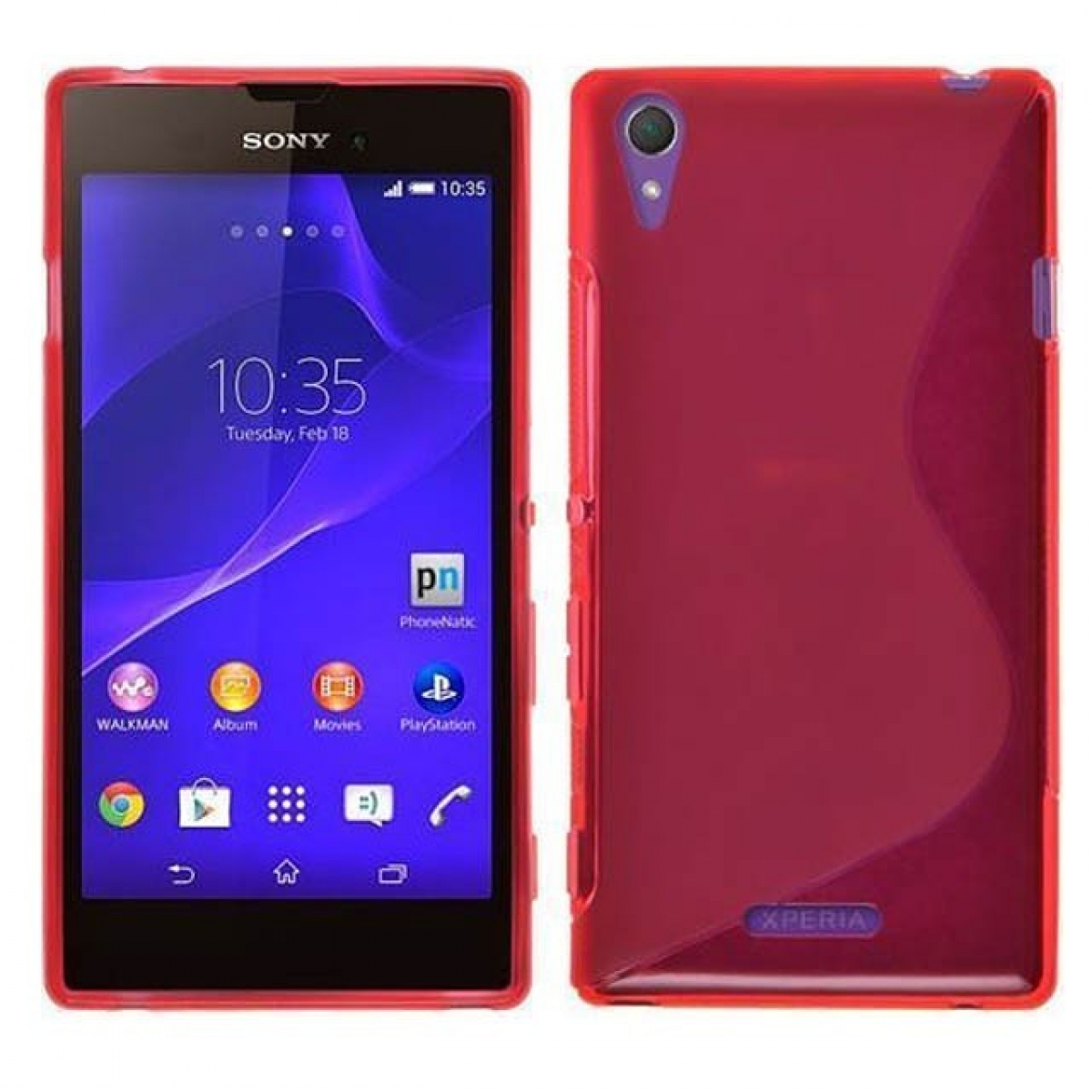 Rot, Sony, Multicolor S-Line Backcover, CASEONLINE T3, - Xperia