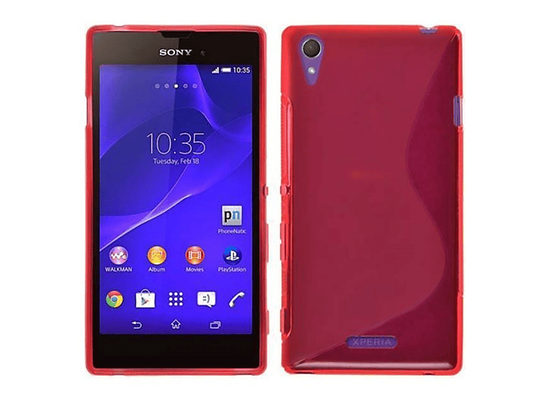 CASEONLINE - Sony, Backcover, Multicolor S-Line Rot, T3, Xperia