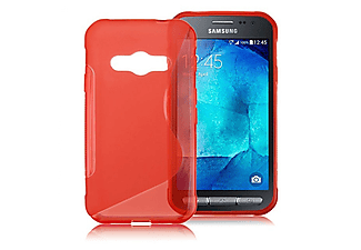 CASEONLINE S-Line - Rot, Backcover, Samsung, Galaxy Xcover 3, Multicolor