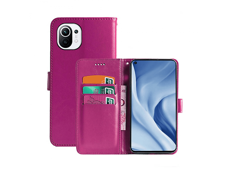 CASEONLINE Klappbare - Pink, Mi 11 Xiaomi, Bookcover, Multicolor Lite