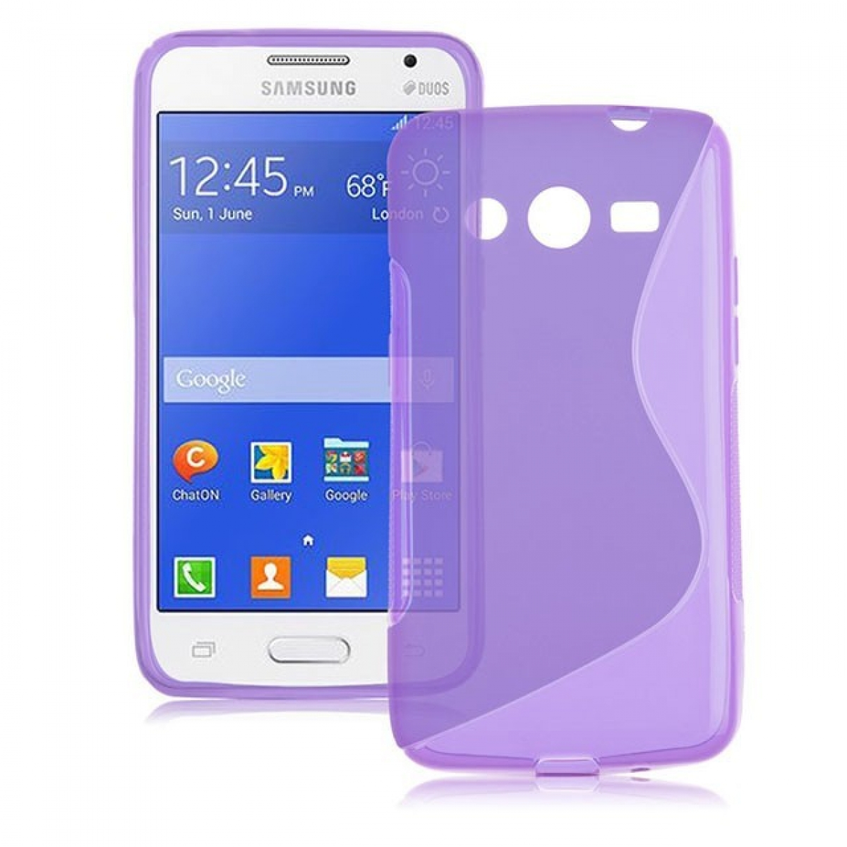 2, Multicolor S-Line - Core CASEONLINE Violett, Galaxy Backcover, Samsung,