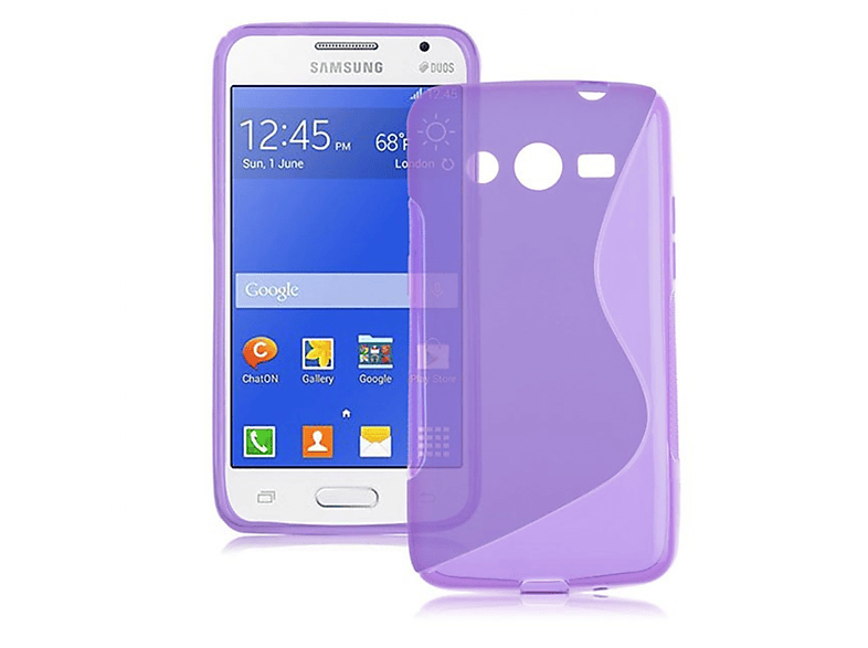 CASEONLINE S-Line - Violett, Backcover, Samsung, Galaxy Core 2, Multicolor