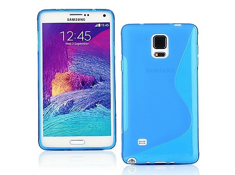 CASEONLINE S-Line - Blau, Backcover, Samsung, Galaxy Note 4, Multicolor