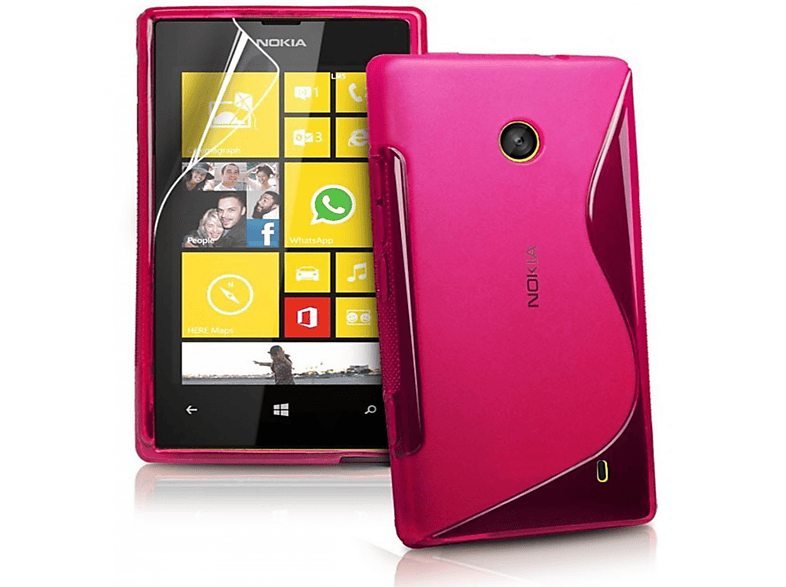 CASEONLINE S-Line - Pink, Backcover, Nokia, Lumia 520, Multicolor