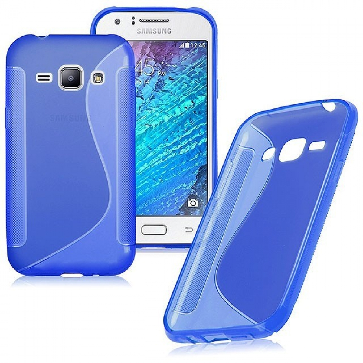- Samsung, Blau, CASEONLINE Backcover, S-Line J1, Galaxy Multicolor