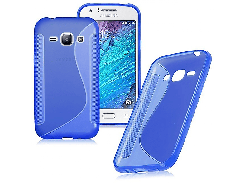 CASEONLINE S-Line J1, Multicolor Galaxy Samsung, Blau, - Backcover