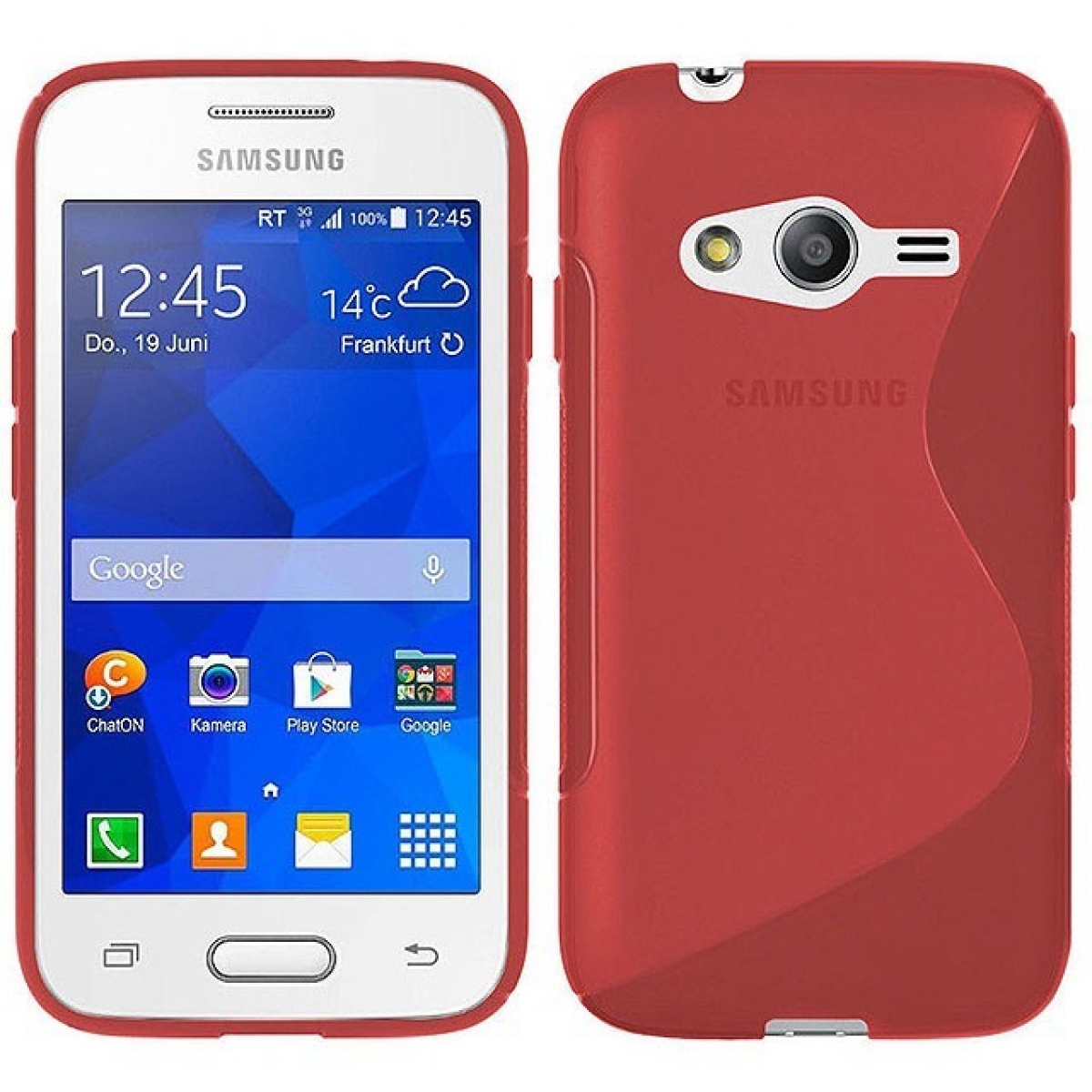CASEONLINE S-Line - 2, Trend Multicolor Rot, Backcover, Samsung, Galaxy