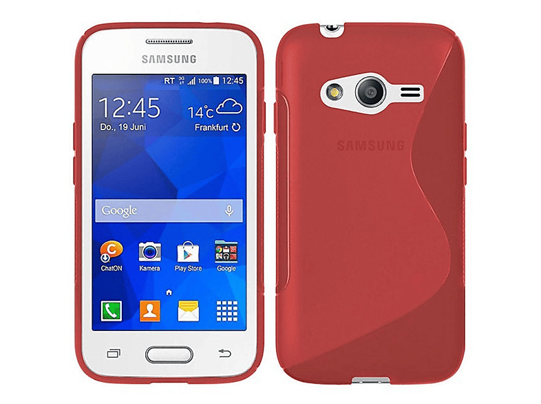CASEONLINE S-Line - Rot, Backcover, Samsung, Galaxy Trend 2, Multicolor