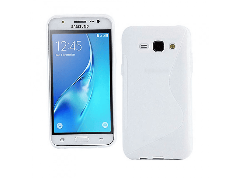 J1 CASEONLINE Galaxy Samsung, S-Line Multicolor (2016), - Backcover, Weiß,
