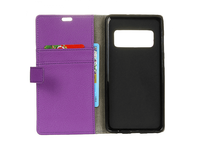 CASEONLINE Klappbare Lila, Galaxy Multicolor Bookcover, Note Samsung, 8, 