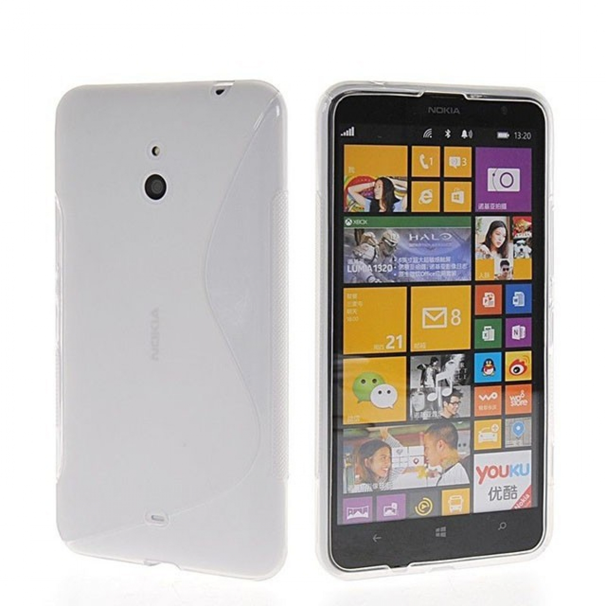 CASEONLINE S-Line - Transparent, Backcover, Lumia Multicolor 1320, Nokia
