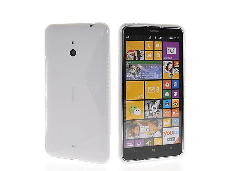 Lumia - Nokia, Multicolor 1320, S-Line Backcover, CASEONLINE Transparent,